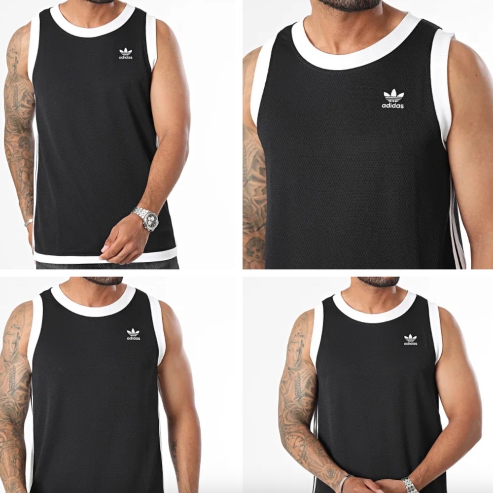 Adidas Men's Adicolor Mock Eyelet Vest / Tank Top Size 2XL